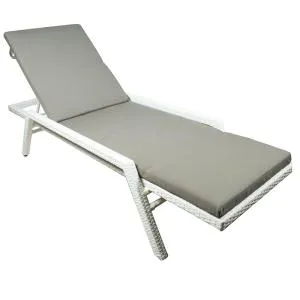 Шезлонг с матрасом E1001 (серо-коричневый) Бриз распродажа